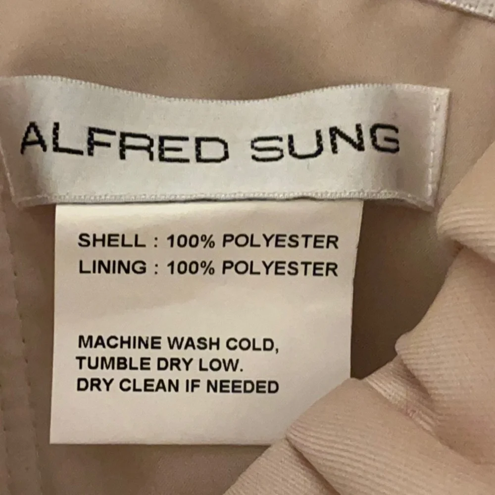 NWT Alfred Sung Off-The-Shoulder Ruffle Satin Trumpet Gown Dress Size 6 D836 - Picture 13 of 14